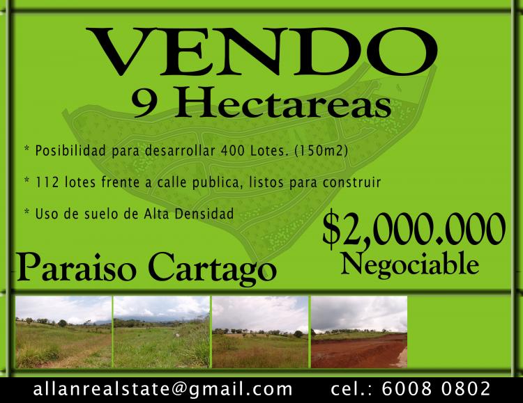 Foto Finca en Venta en Paraso, Cartago - 9 hectareas - U$D 2.000.000 - FIV3142 - BienesOnLine