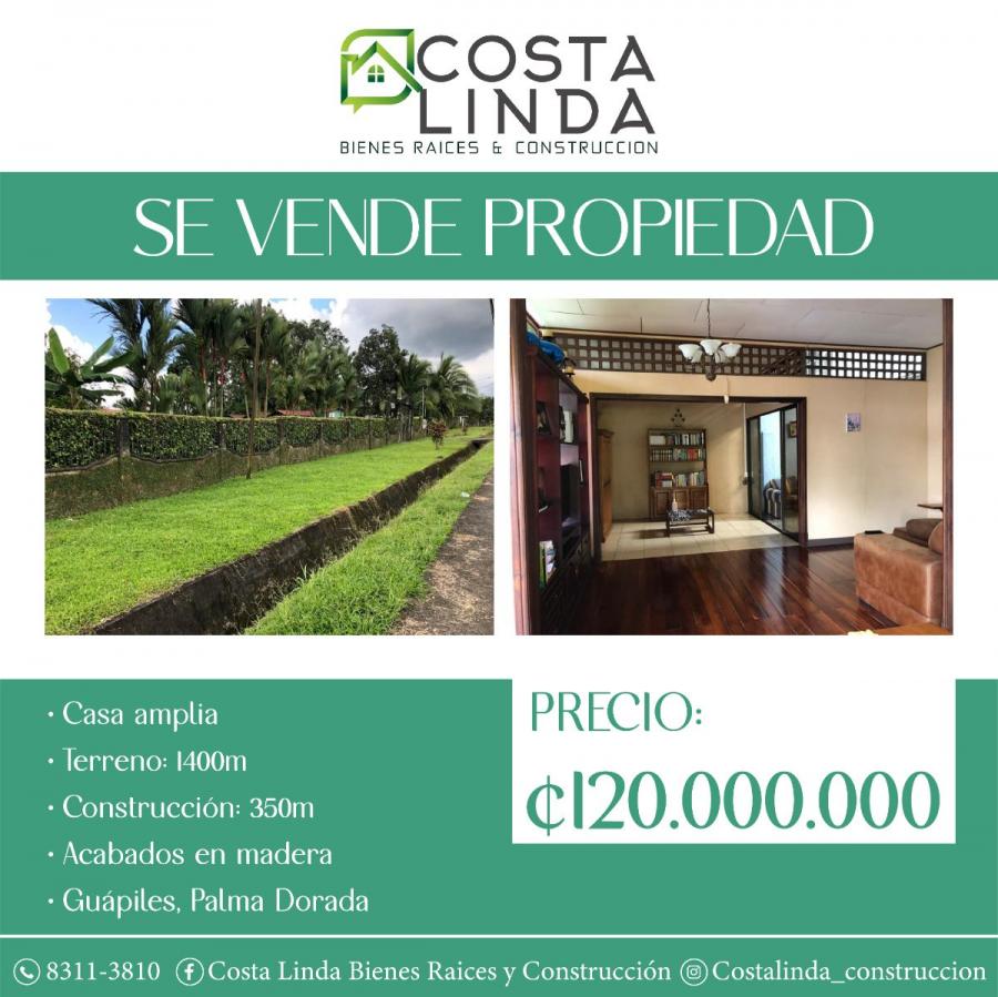Foto Casa en Venta en Palma Dorada, Guapiles, Limn - ¢ 120.000.000 - CAV64745 - BienesOnLine