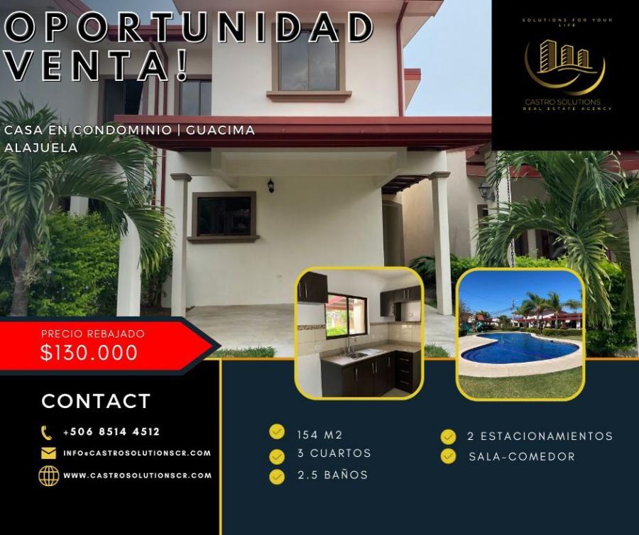 Foto Casa en Venta en Gucima, Alajuela - U$D 130.000 - CAV74705 - BienesOnLine