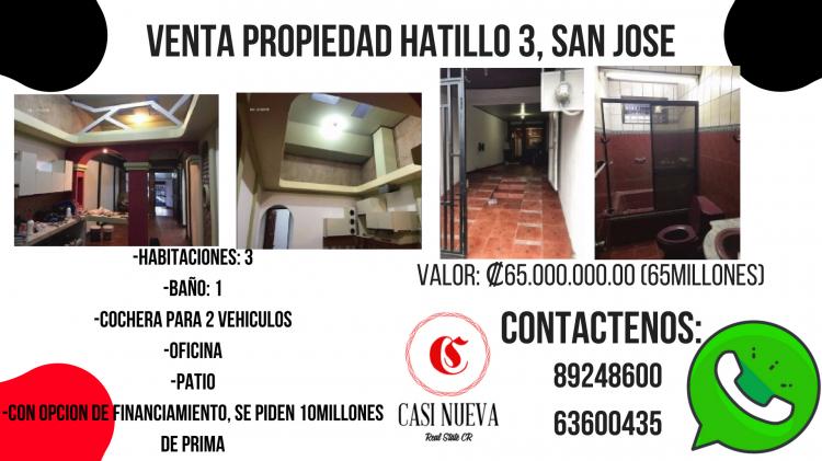 Foto Casa en Venta en Hatillo, San Jos - ¢ 65.000.000 - CAV13853 - BienesOnLine