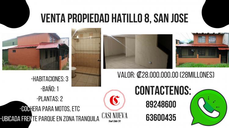 Foto Casa en Venta en Hatillo, San Jos - ¢ 28.000.000 - CAV13852 - BienesOnLine