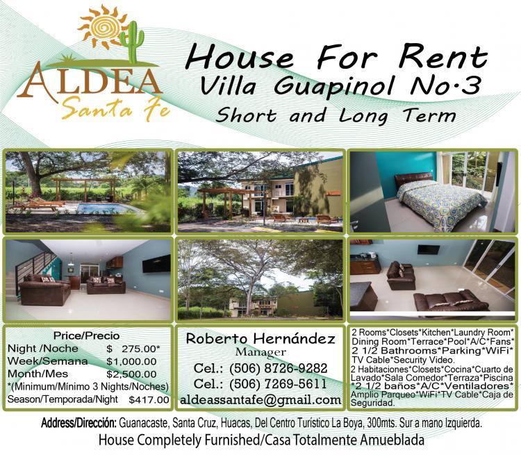 Foto Casa en Alquiler en Santa Cruz, Guanacaste - U$D 250 - CAA13608 - BienesOnLine