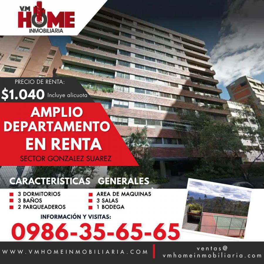Foto Departamento en Arriendo en Quito, Pichincha - U$D 1.040 - DEA34241 - BienesOnLine