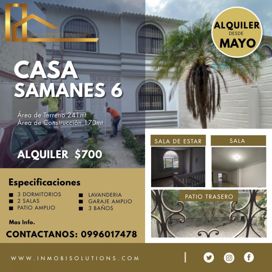 Foto Casa en Arriendo en Guayaquil, Guayas - U$D 700 - CAA32149 - BienesOnLine