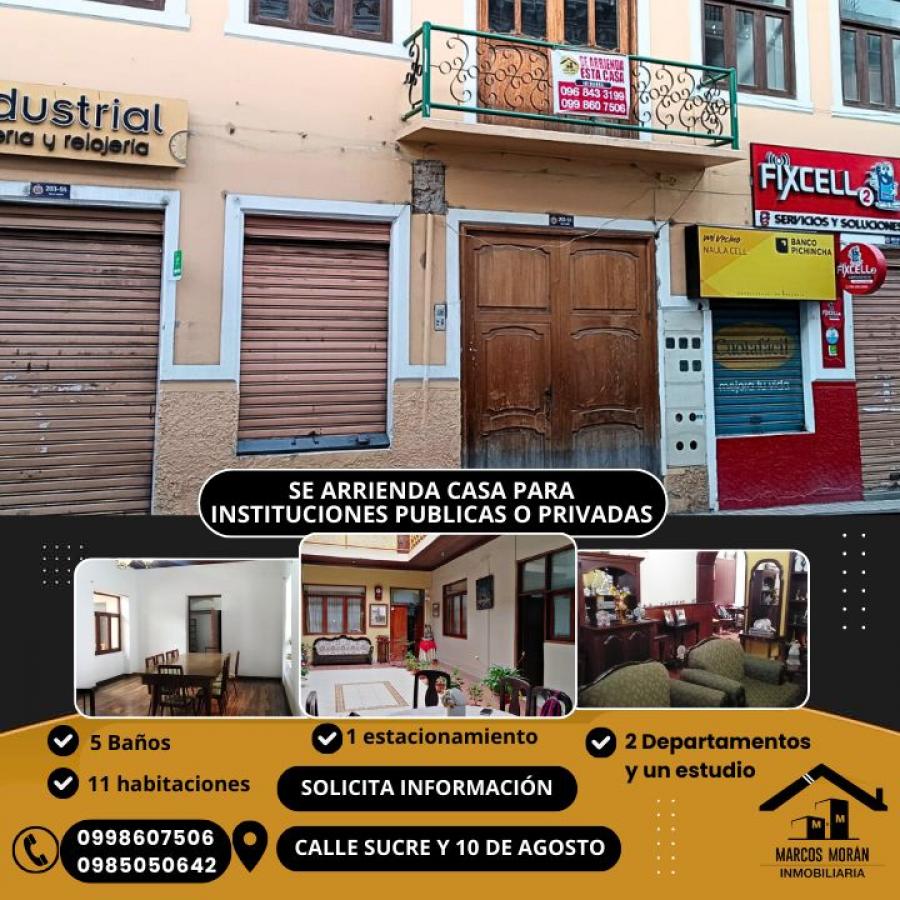 Foto Casa en Arriendo en Sucre, Loja, Loja - U$D 5.600 - CAA39450 - BienesOnLine