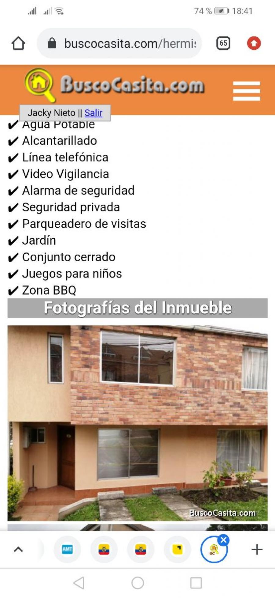 Foto Casa en Arriendo en Carceln, Panamericana Norte, Pichincha - U$D 400 - CAA34053 - BienesOnLine