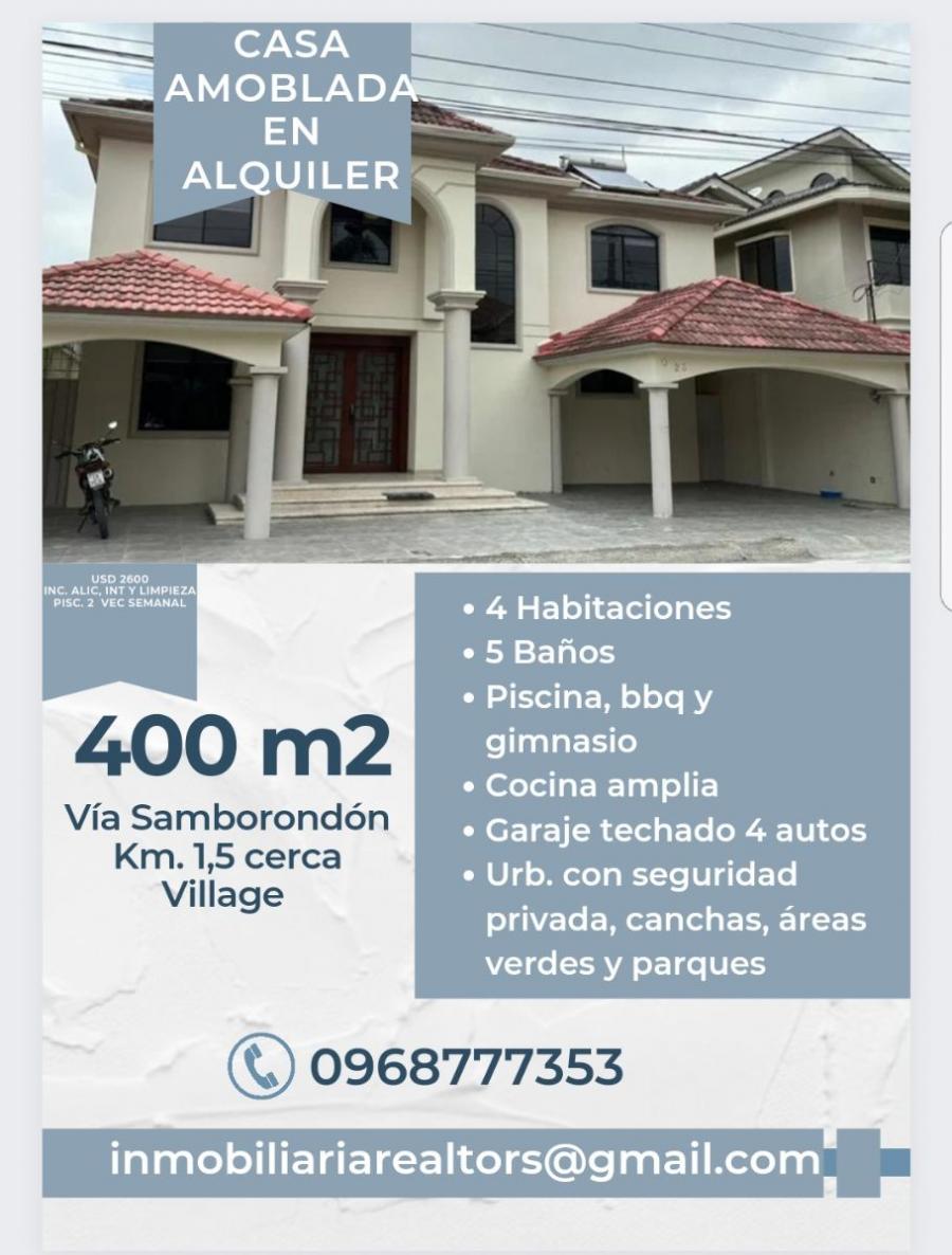 Foto Casa en Arriendo en Samborondn, Guayas - U$D 2.600 - CAA38940 - BienesOnLine