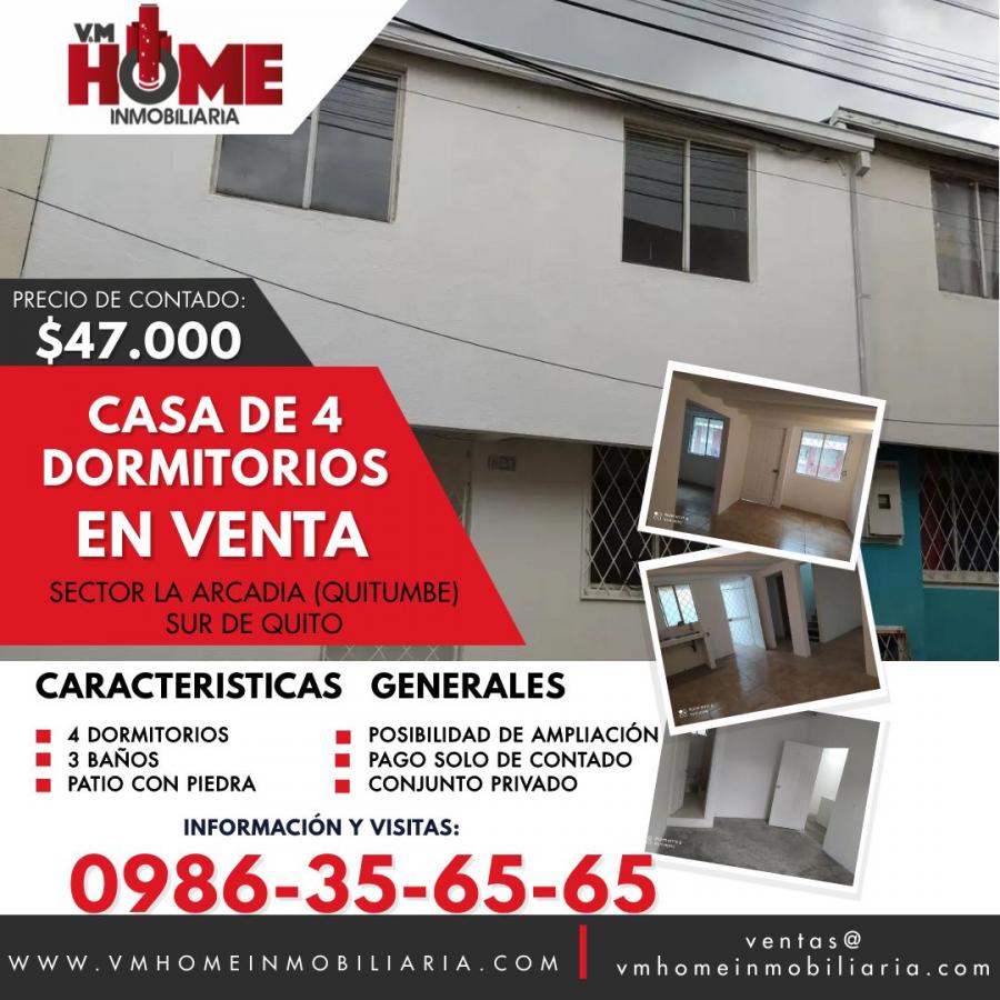 Foto Casa en Venta en Quitumbe, Quito, Pichincha - U$D 47.000 - CAV31437 - BienesOnLine