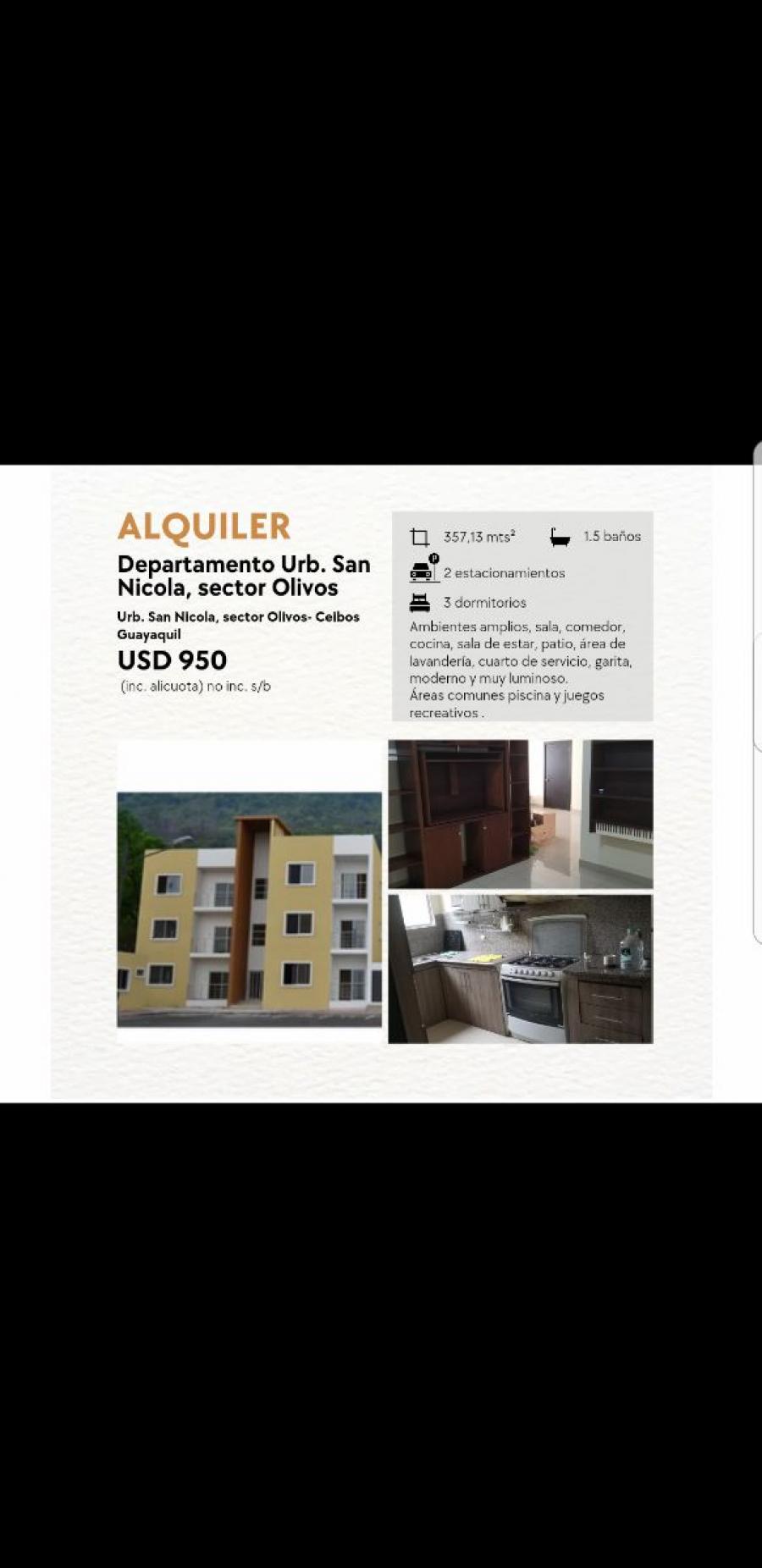 Foto Departamento en Arriendo en Tarqui, Ceibos, Guayas - U$D 950 - DEA38821 - BienesOnLine