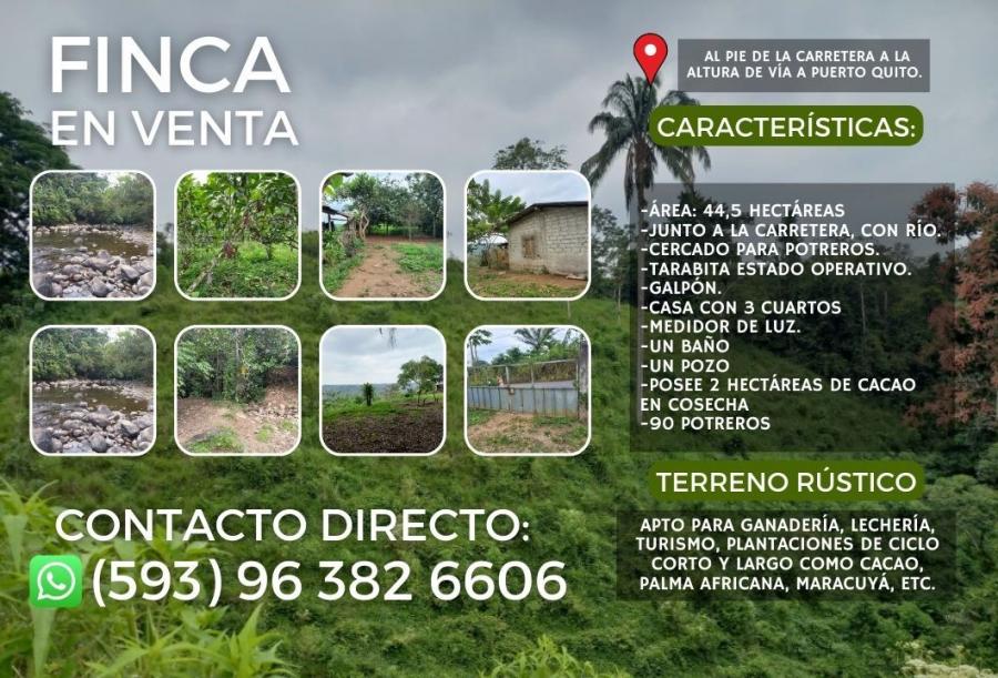 Foto Finca en Venta en Puerto Quito, Pichincha - 44 hectareas - U$D 9.200 - FIV35414 - BienesOnLine