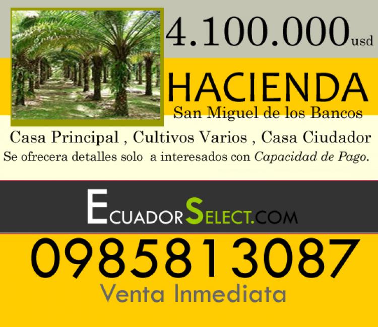Foto Hacienda en Venta en LOS BANCOS, Los Bancos, Pichincha - U$D 4.100.000 - HAV12178 - BienesOnLine
