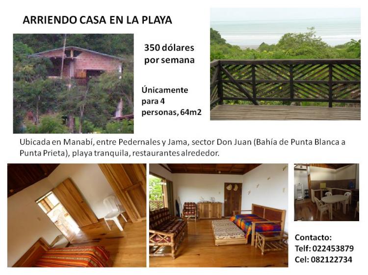 Foto Casa en Arriendo por temporada en Tabuga, Jama, Manabi - U$D 50 - CAT8380 - BienesOnLine