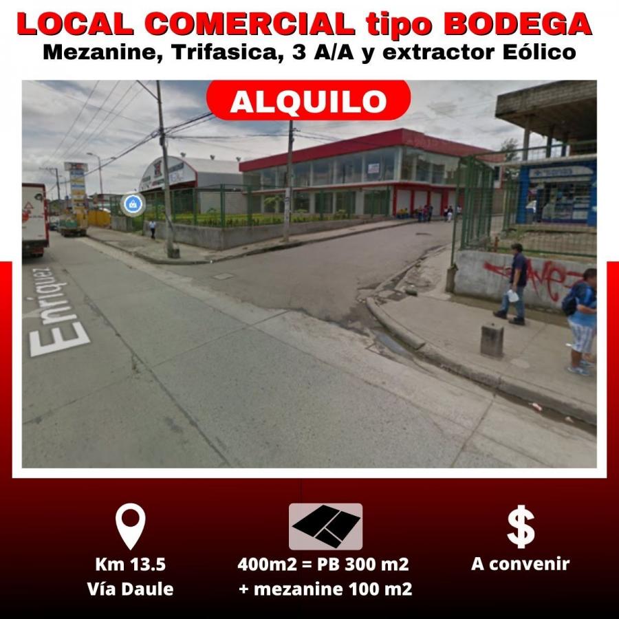 Foto Local en Arriendo en Tarqui, Km 13.5 Va Daule, Guayas - U$D 1.500 - LOA37087 - BienesOnLine