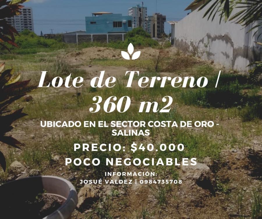 Foto Terreno en Venta en Jos Luis Tamayo, Salinas, Guayas - U$D 40.000 - TEV28594 - BienesOnLine