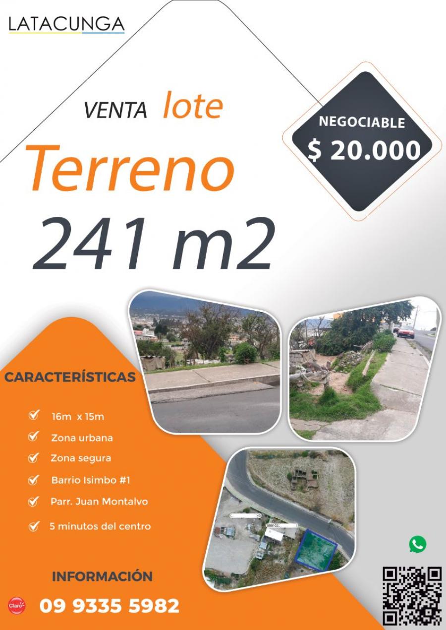 Foto Terreno en Venta en Juan Montalvo, Latacunga, Cotopaxi - U$D 20.000 - TEV37393 - BienesOnLine