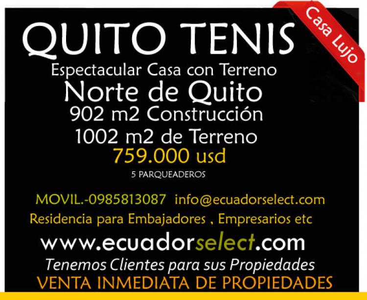 Foto Casa en Venta en QUITO TENIS, , Pichincha - U$D 759.000 - CAV12284 - BienesOnLine