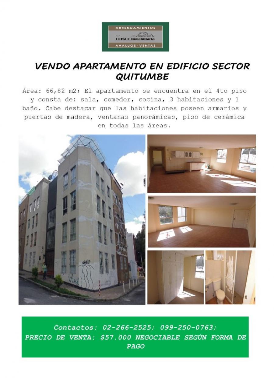 Foto Departamento en Venta en Quitumbe, Quito, Pichincha - U$D 57.000 - DEV34724 - BienesOnLine