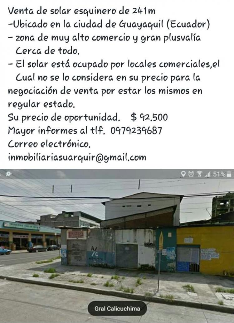 Foto Terreno en Venta en Guayaquil, Guayas - U$D 92.500 - TEV26147 - BienesOnLine