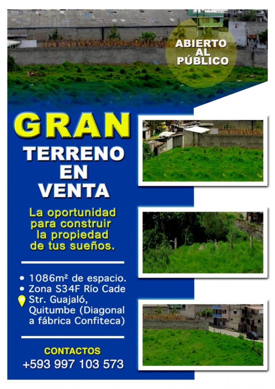 Foto Terreno en Venta en Guajalo, Quito, Pichincha - U$D 60.000 - TEV32534 - BienesOnLine