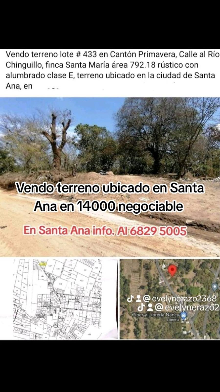 Terreno en Venta en Santa Ana