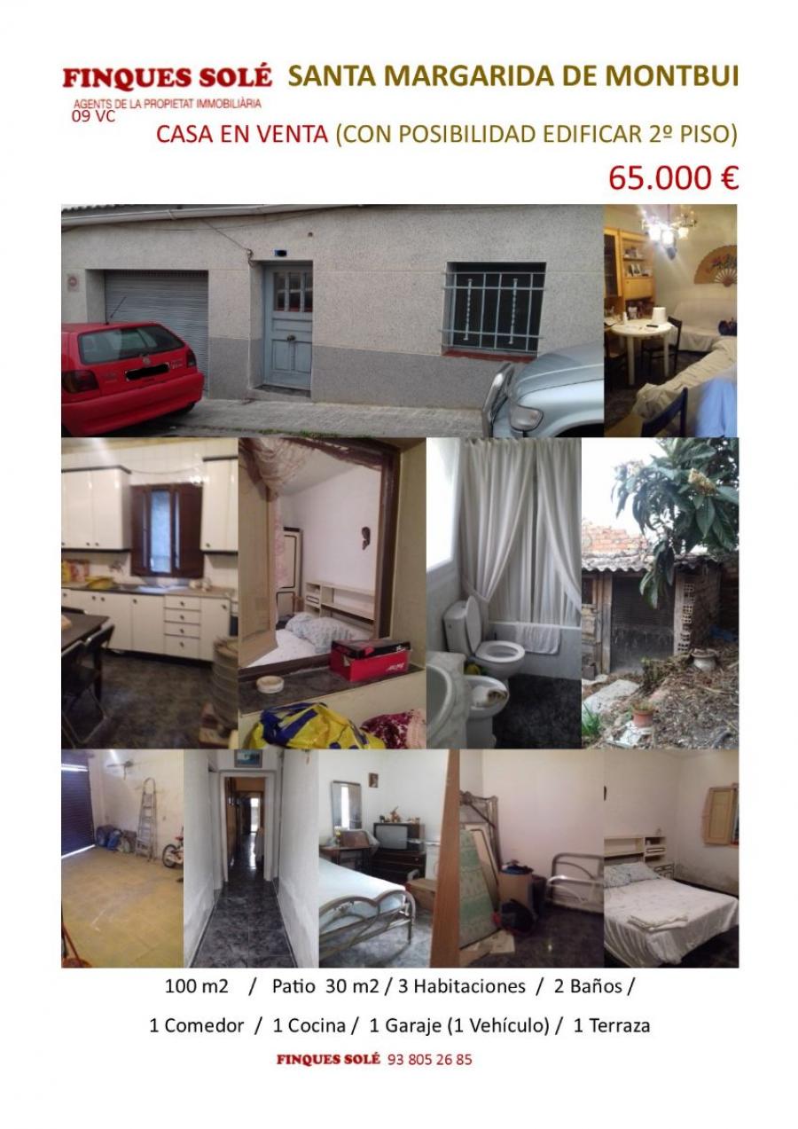 Foto Casa en Venta en Santa Margarida de Montbui, Barcelona - € 65.000 - CAV10675 - BienesOnLine