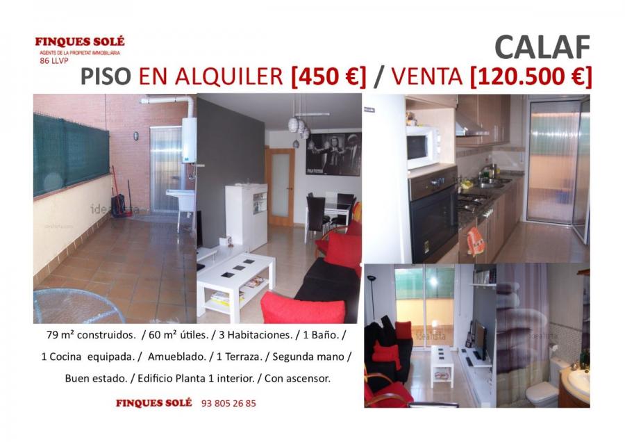 Foto Piso en Alquiler en Calaf, Barcelona - € 450 - PIA10708 - BienesOnLine