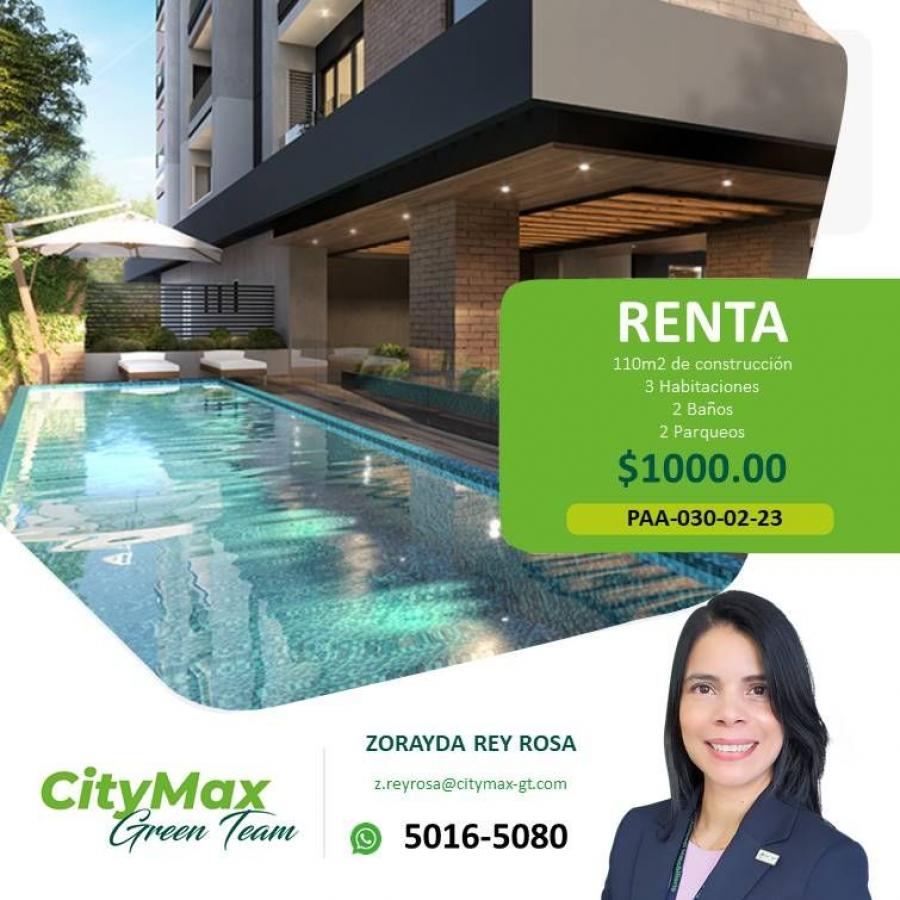 Foto Apartamento en Renta en ZONA 10, Guatemala, Guatemala - U$D 1.000 - APR22593 - BienesOnLine
