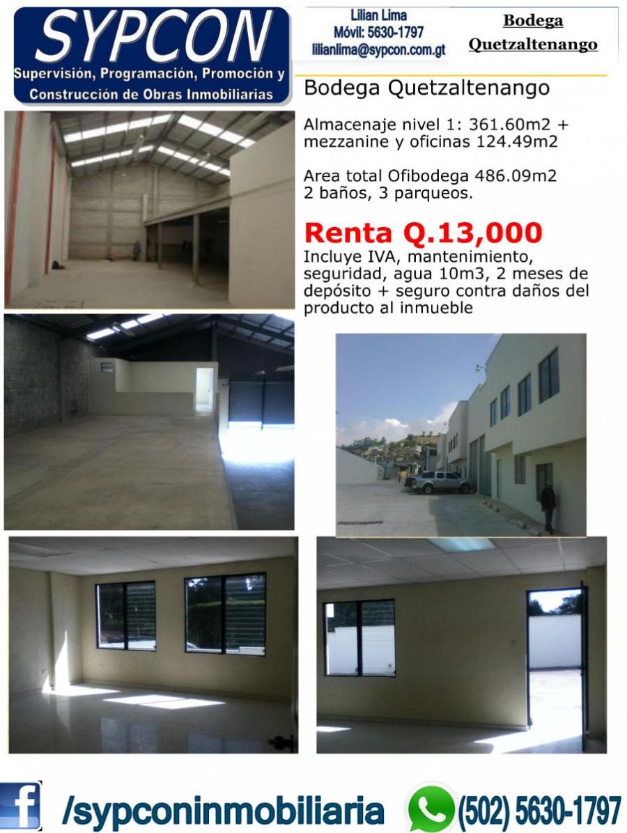 Foto Bodega en Renta en Salcaj, Quetzaltenango - Q 13.000 - BOR16030 - BienesOnLine