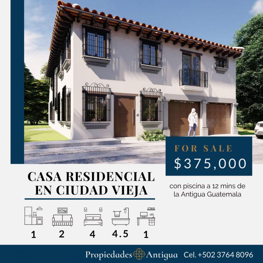 Foto Casa en Venta en Ciudad Vieja, Sacatepquez - U$D 375.000 - CAV35130 - BienesOnLine