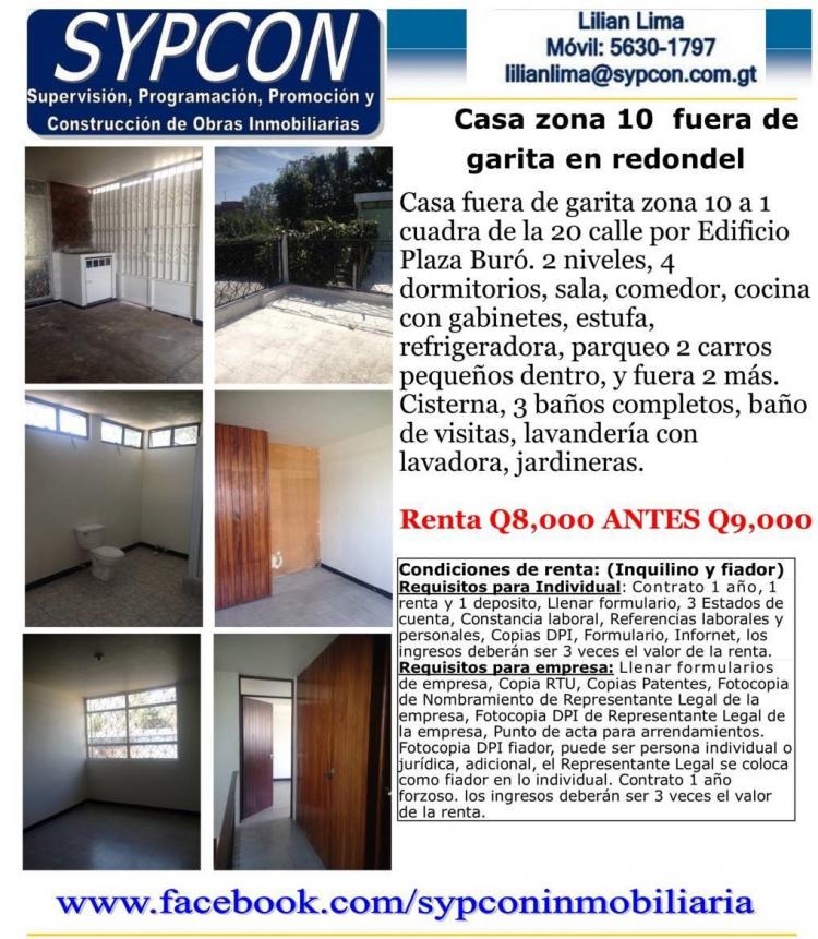 Foto Casa en Renta en 20 calle, zona 10, Guatemala - Q 8.000 - CAR1095 - BienesOnLine