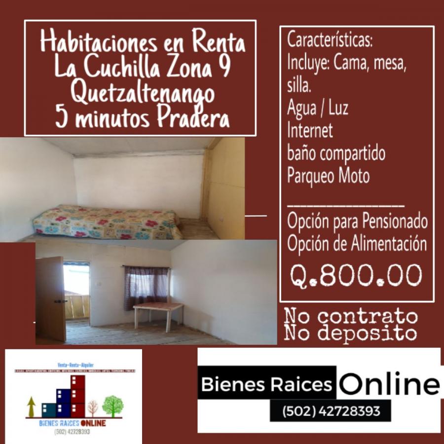 Foto Apartamento en Renta en Zona 9 Quetzaltenango, Quetzaltenango, Quetzaltenango - Q 800 - APR2912 - BienesOnLine