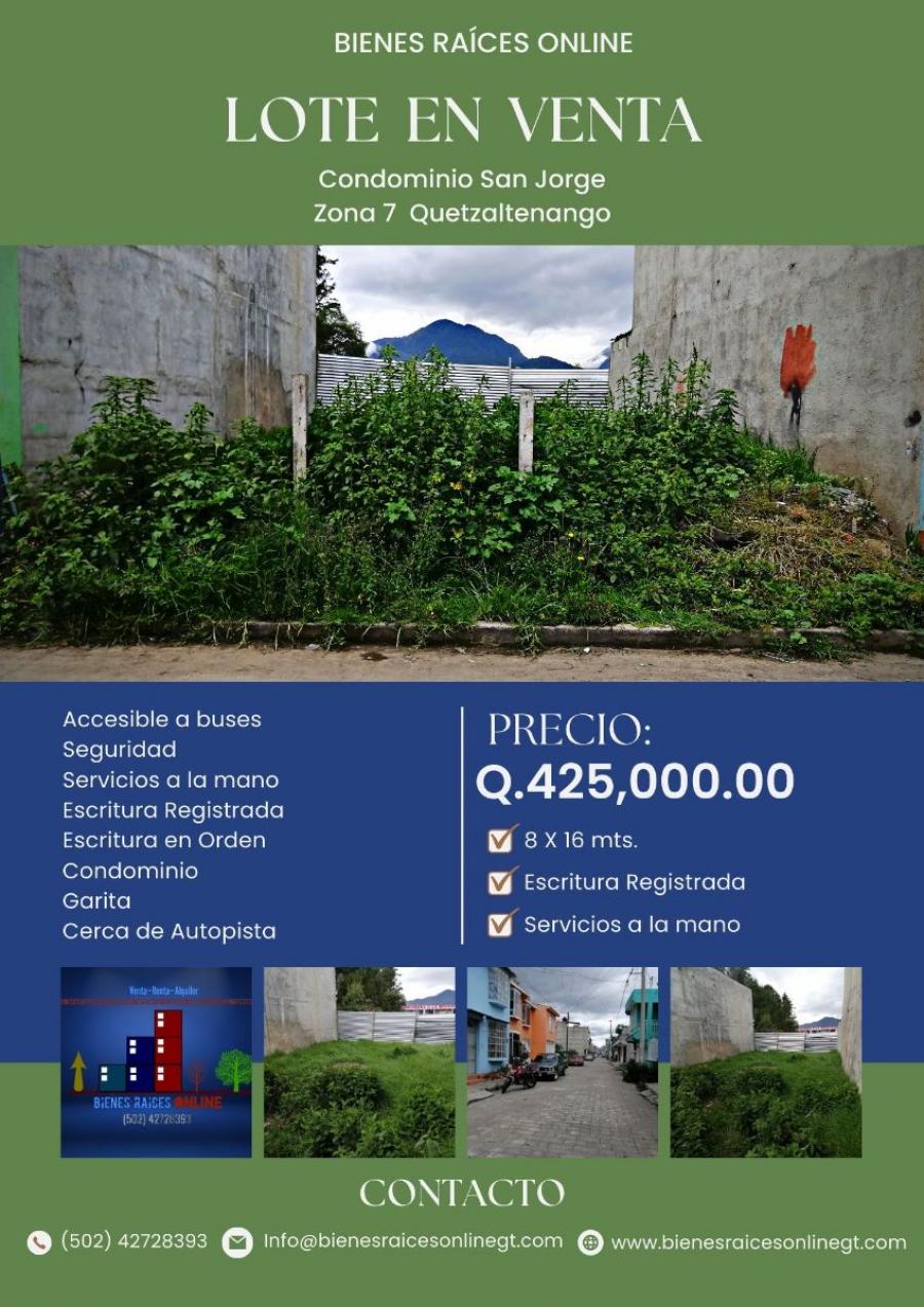 Foto Terreno en Venta en Quetzaltenango, Quetzaltenango - Q 425.000 - TEV30518 - BienesOnLine