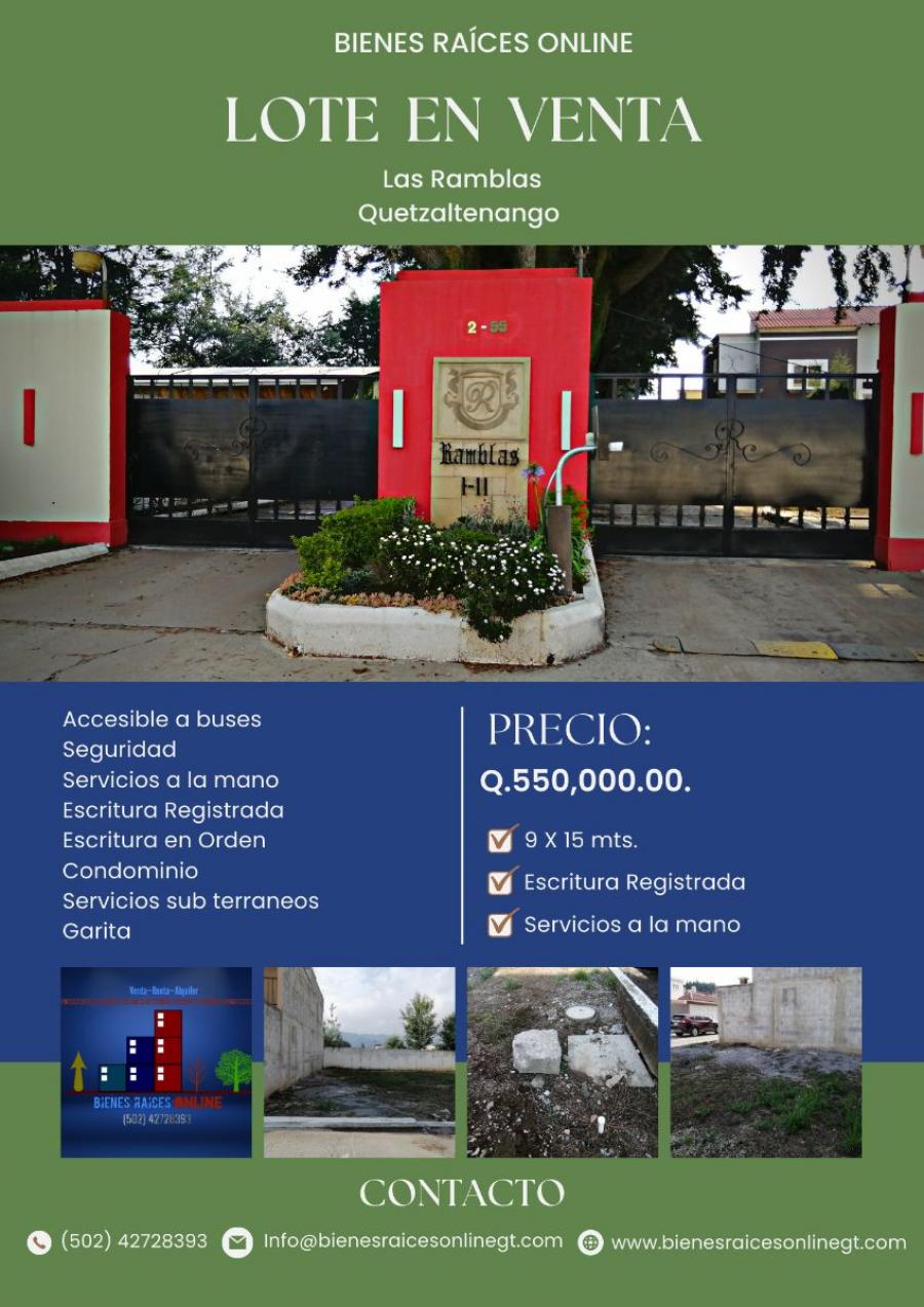 Foto Terreno en Venta en Quetzaltenango, Quetzaltenango - Q 550.000 - TEV25306 - BienesOnLine