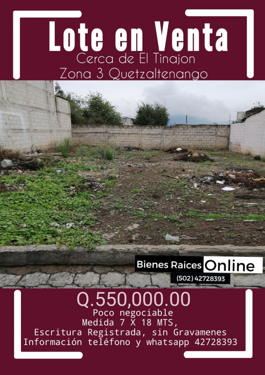 Foto Terreno en Venta en Quetzaltenango, Quetzaltenango - Q 550.000 - TEV16670 - BienesOnLine