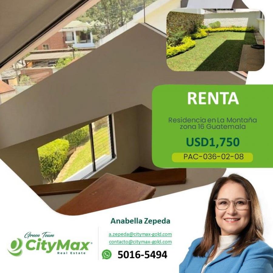 Foto Casa en Renta en Guatemala, Guatemala - U$D 1.750 - CAR36969 - BienesOnLine