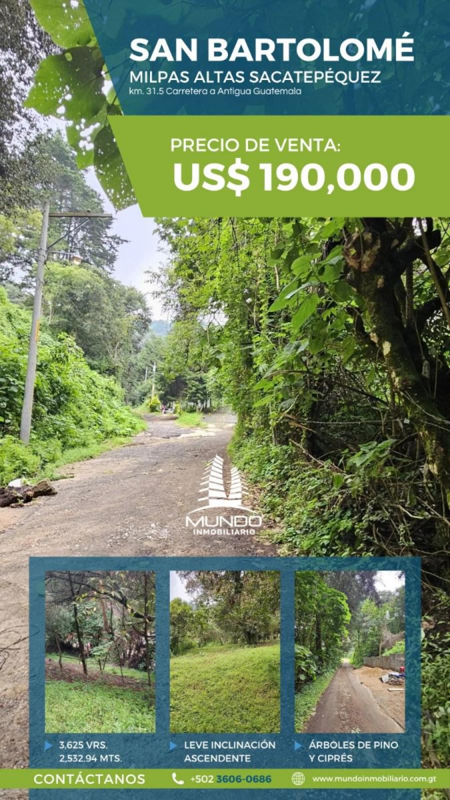 Foto Terreno en Venta en San Bartolomé Milpas Altas, Sacatepéquez - U$D 190.000 - TEV48303 - BienesOnLine