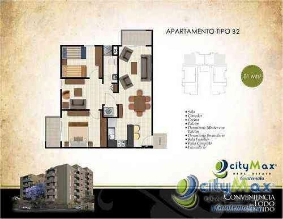 Foto Apartamento en Venta en Zona 11, Guatemala - U$D 85.869 - APV29998 - BienesOnLine