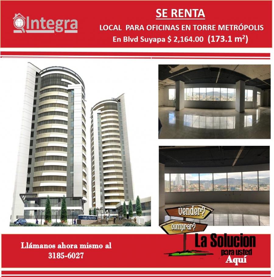 Foto Local en Alquiler en TORRE METROPOLIS, Tegucigalpa, Francisco Morazn - U$D 2.165 - LOA649 - BienesOnLine