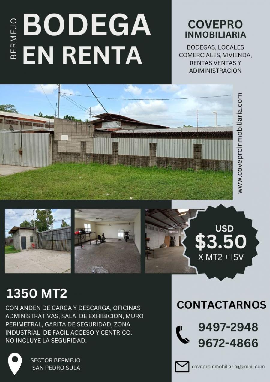 Foto Bodega en Alquiler en San Pedro Sula, Cortés - U$D 4.725 - BOA2277 - BienesOnLine