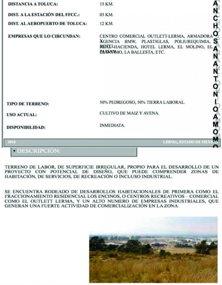 Foto Terreno en Venta en Toluca de Lerdo, Mexico - 15 hectareas - $ 210.000.000 - TEV113518 - BienesOnLine