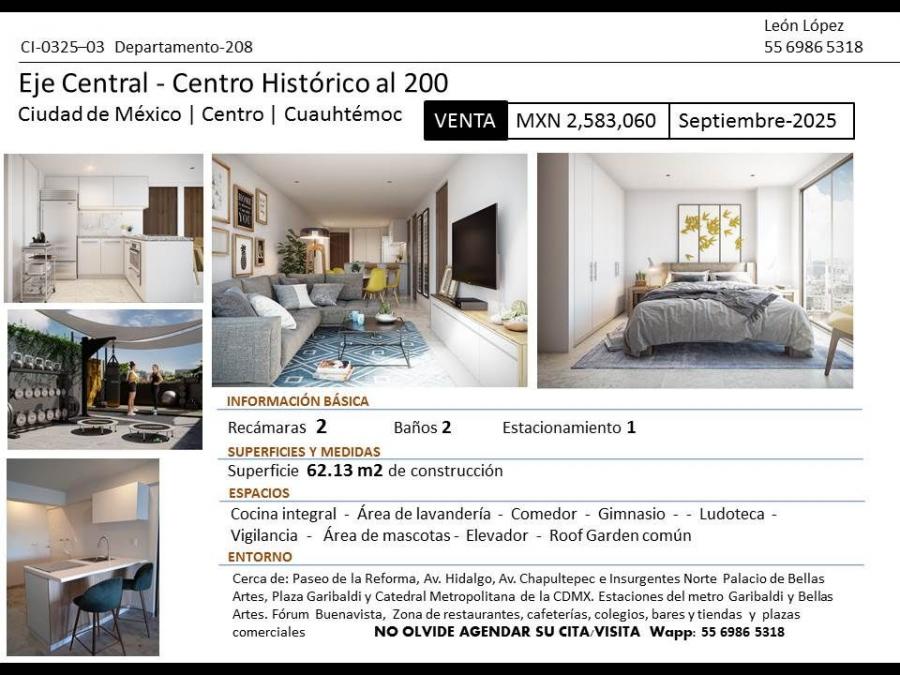 Foto Departamento cosmopolita en Venta, Centro Histórico CDMX