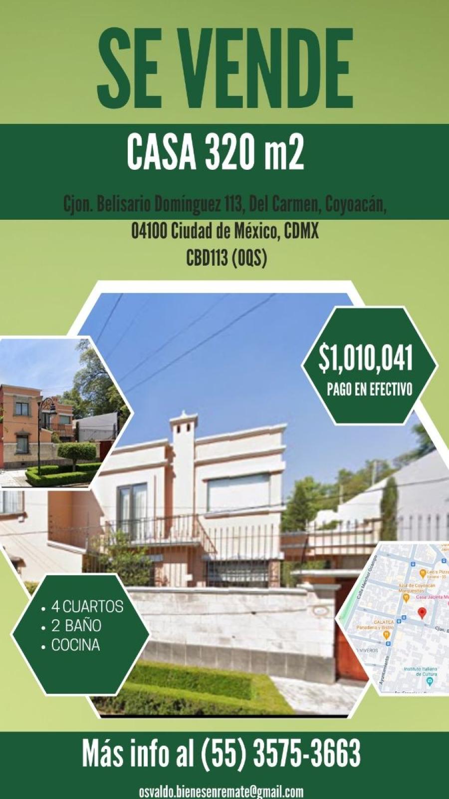 Foto Casa en Venta en DEL CARMEN, Coyoacn, Distrito Federal - $ 1.041.041 - CAV351529 - BienesOnLine