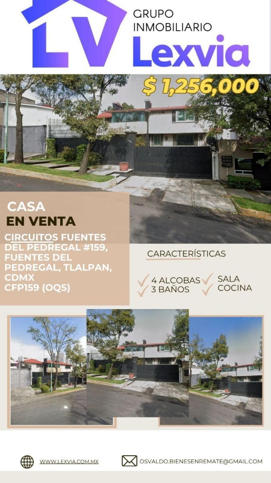 Foto Casa en Venta en FUENTES DEL PEDREGAL, Tlalpan, Distrito Federal - $ 1.256.000 - CAV351977 - BienesOnLine