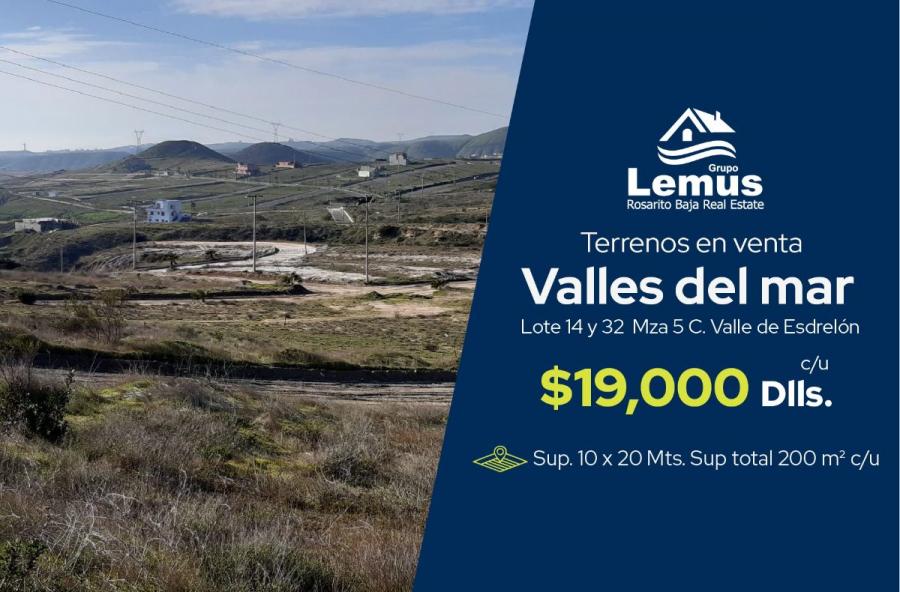 Foto Terreno en Venta en valles del mar, valles del mar, Baja California - U$D 19.000 - TEV294311 - BienesOnLine