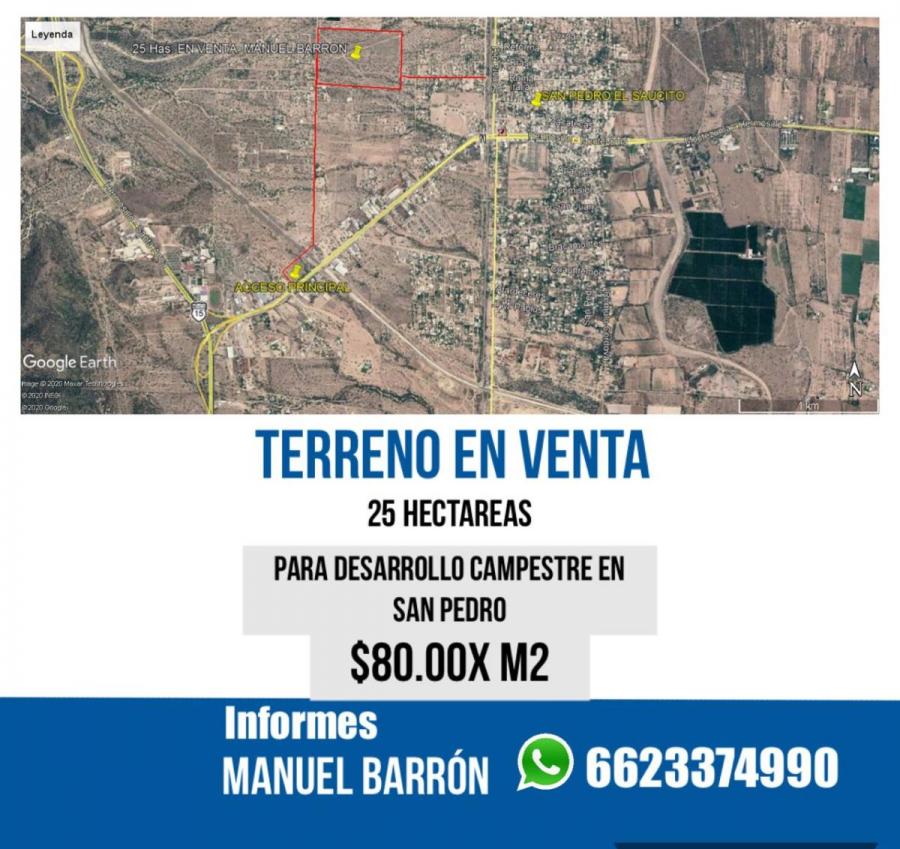 Foto Terreno en Venta en SAN PEDRO, Hermosillo, Sonora - $ 80 - TEV299435 - BienesOnLine