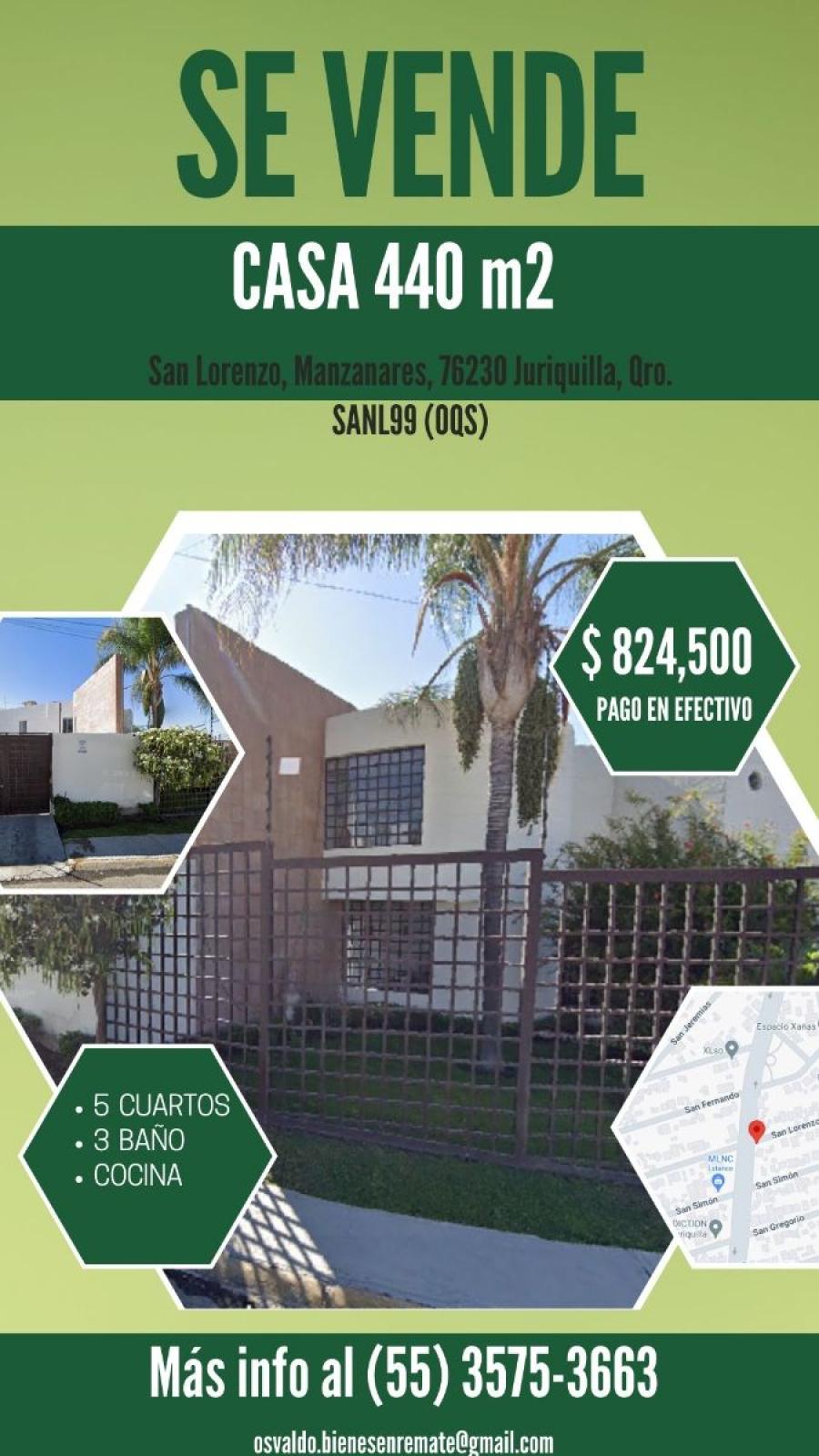Foto Casa en Venta en MANZANALES, Juriquilla, Queretaro Arteaga - $ 824.500 - CAV351766 - BienesOnLine
