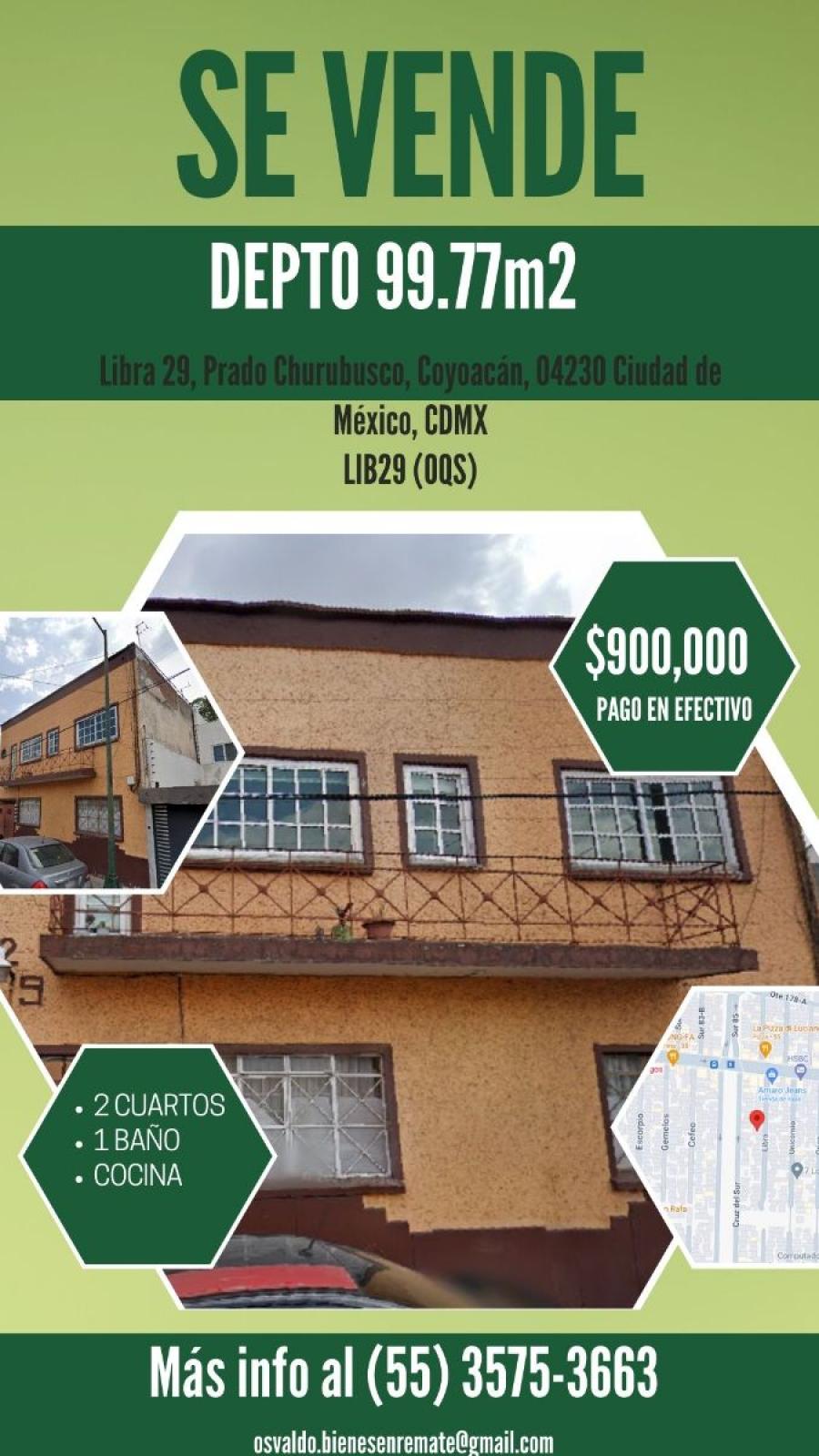 Foto Departamento en Venta en PRADO CHURUBUSCO, Iztapalapa, Distrito Federal - $ 900.000 - DEV351354 - BienesOnLine