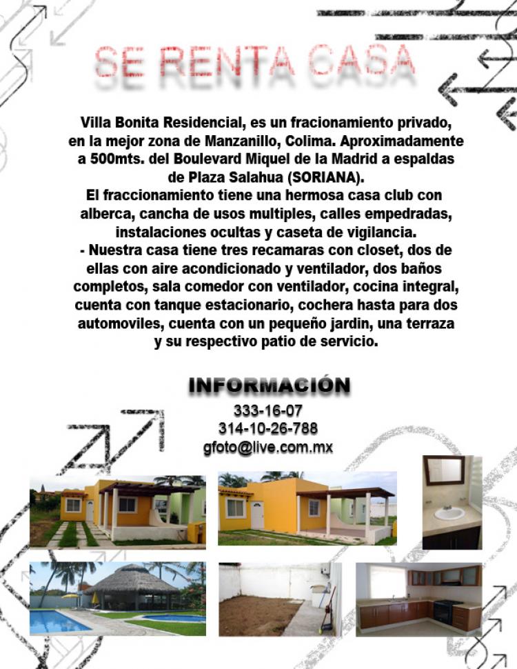 Foto Casa en Renta en Soleares, Manzanillo, Colima - $ 8.000 - CAR44094 - BienesOnLine