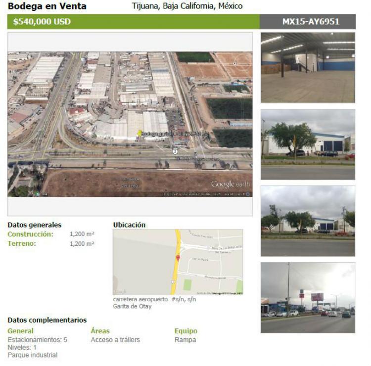 Foto Bodega en Renta en Carretera aeropuerto #s/n, s/n, Garita de Otay, Tijuana, Baja California - U$D 3.600 - BOR122719 - BienesOnLine