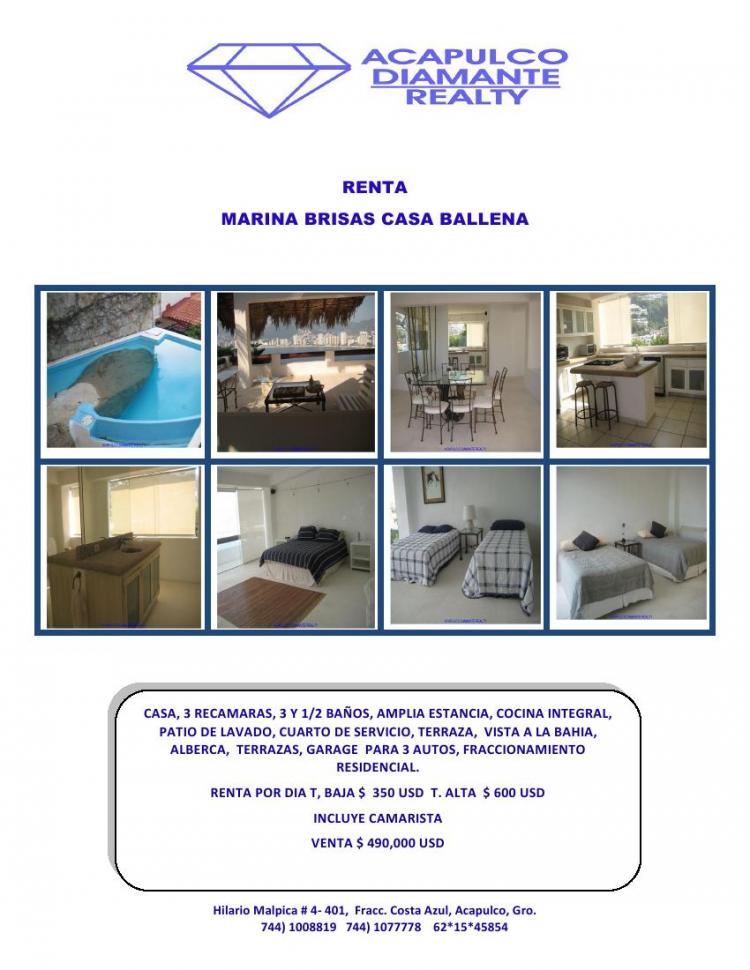 Foto Casa en Renta en Marina Brisas, Acapulco de Juarez, Guerrero - $ 350 - CAR28520 - BienesOnLine